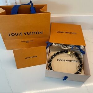 Louis Vuitton Gold and Black Chain Strap